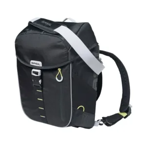 Rugtas / fietstas combi Miles daypack zwart lime