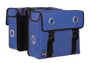 Dubbele Bisonyl fietstas blauw 40 liter