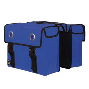 Dubbele Bisonyl fietstas blauw 52 liter