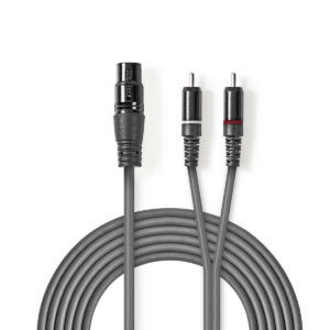 Audiokabel XLR-3 - tulp 1.5 meter