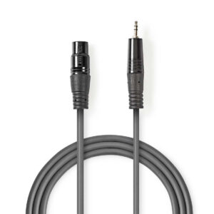 Audiokabel XLR-3 - jack 3.5 mm 1.5 meter