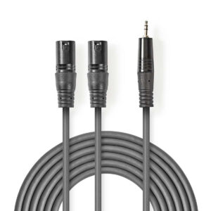 Audiokabel XLR-3 - jack 3.5 mm 1.5 meter